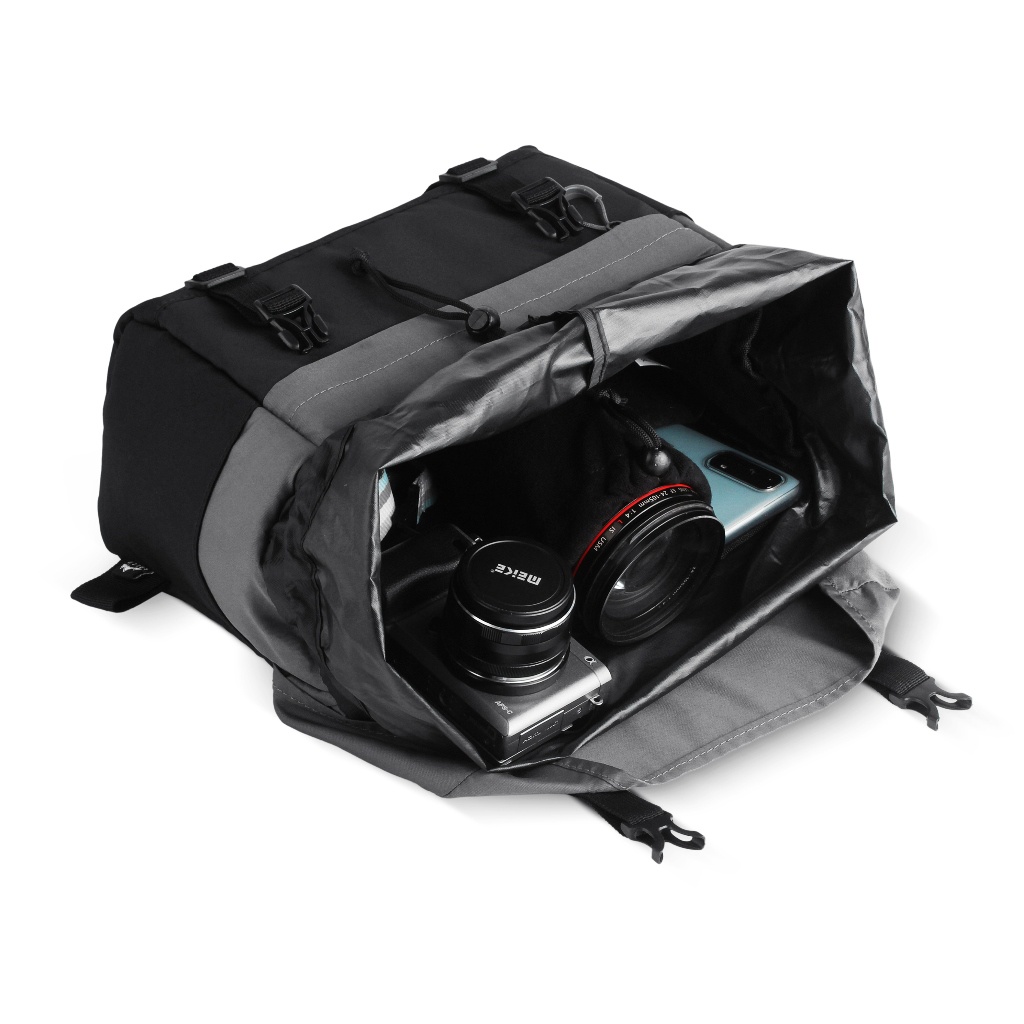 ATLAS GREY BLACK x SOLLU Tas Kamera Selempang Abu-Abu Hitam Pria Wanita Slingbag Lensa DSLR Mirrorless Tripod Sling Bag Camera Multifungsi Casual Camera Shoulder Bag Premium Shoulderbag Tas Slempang Bahu Free Rain Cover Keren Terbaru Kekinian Branded