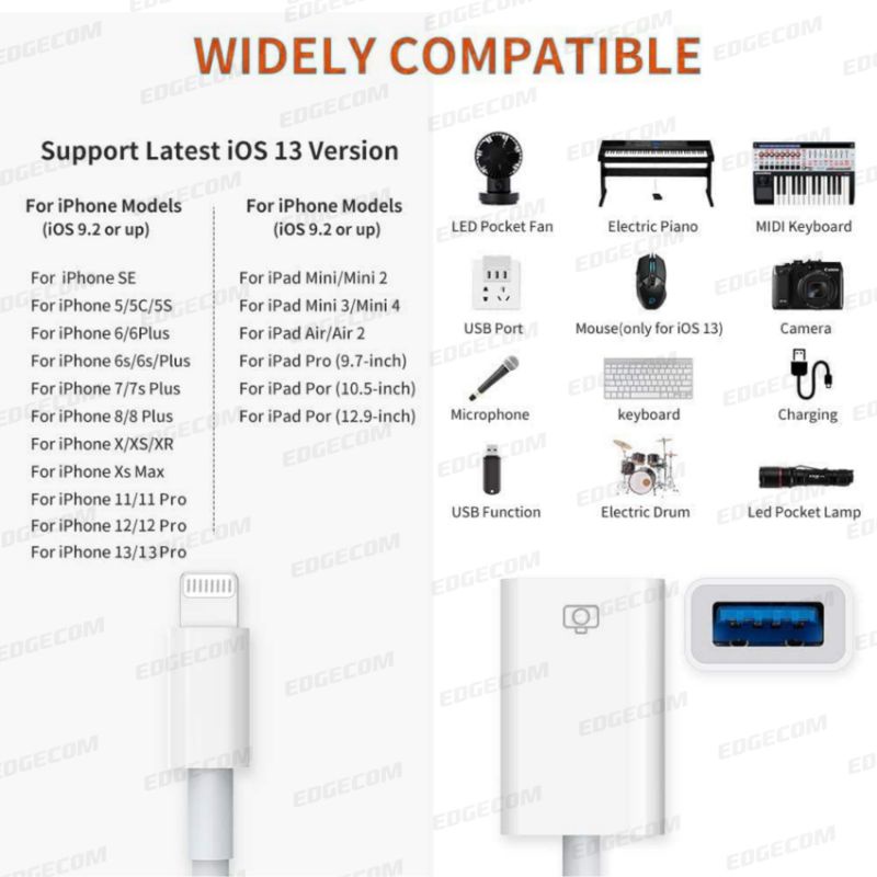 OTG Lightning to USB 3.0 Camera Adapter / Lightning OTG