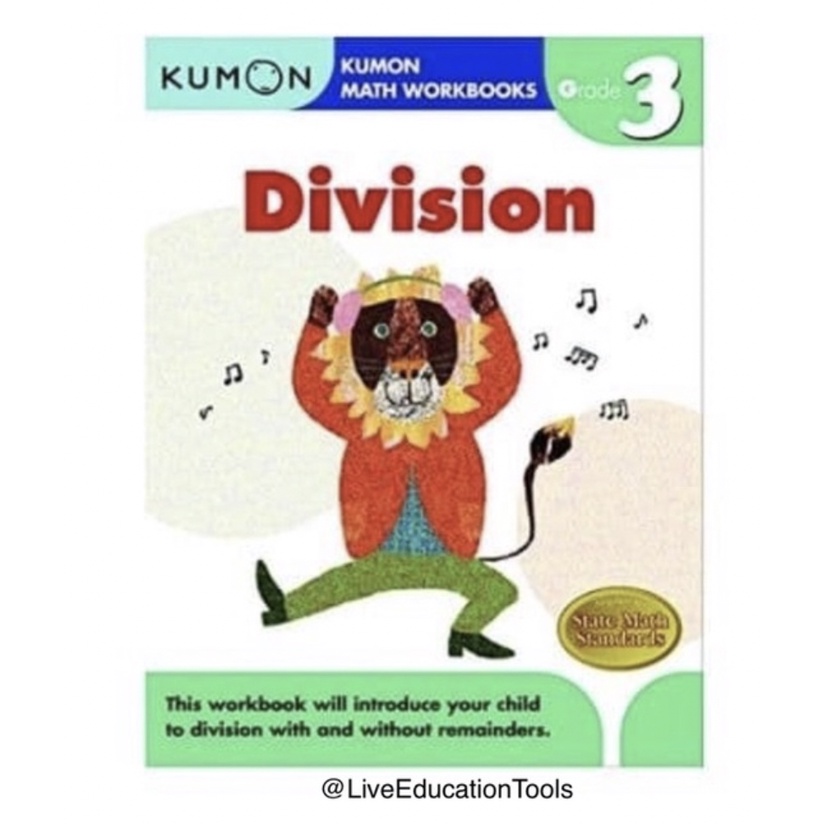 Kumon Math Workbook DIVISION Grade 3