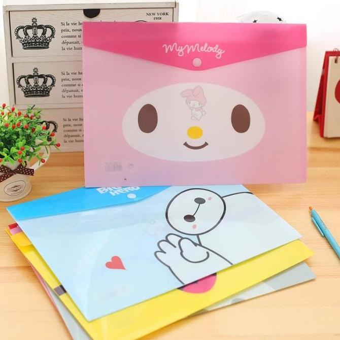 File Folder Document A4/ Map dokumen buku berkas karakter lucu kartun