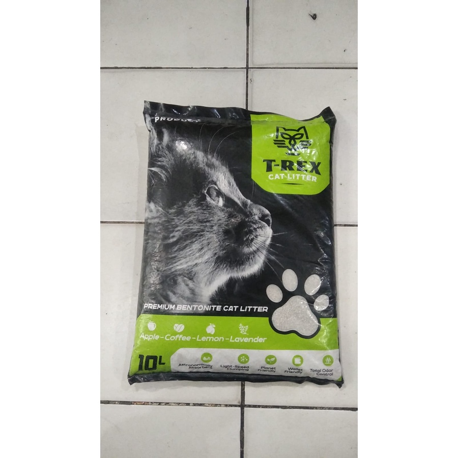 Pasir Kucing Gumpal Wangi 10 Liter Trex Premium - Cat Sand  t-rex 10ltr