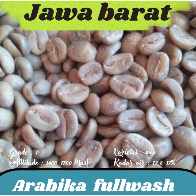 

biji kopi mentah ( greenbean ) Arabika Jawa barat - fullwash
