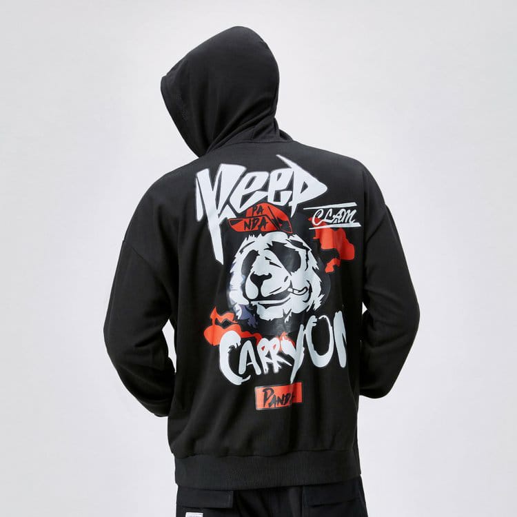 Sweater Hoodie PANDA REED CALM CARRYON Jumper Pria Wanita Bahan Fleece Tebal Ukuran S M XL XXL XXXL