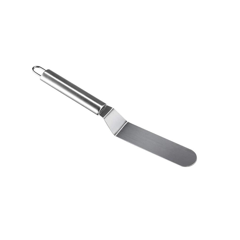 Spatula Kue Stainless Steel Gagang Metal Dengan Lubang Spatula Dekorasi Kue Baking Tool 10 &quot;