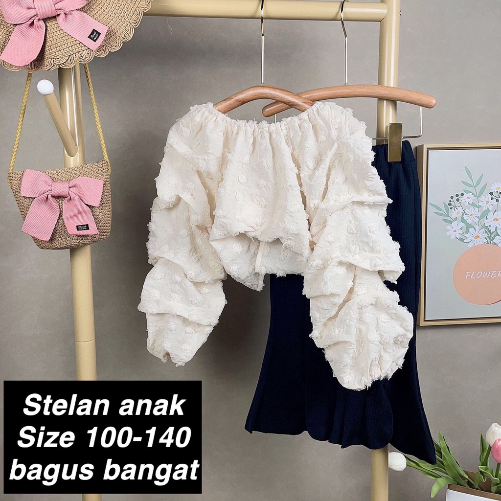 (LOLI-JKT) BS-338 STELAN ANAK CEWEK CATTLEYA TIMBUL SIZE 100-140