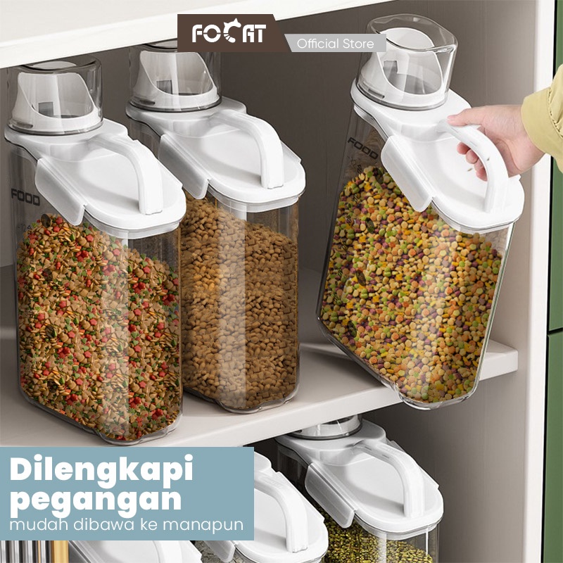 FOCAT Storage Jar E68 Kontainer Tempat Penyimpanan Makanan Hewan