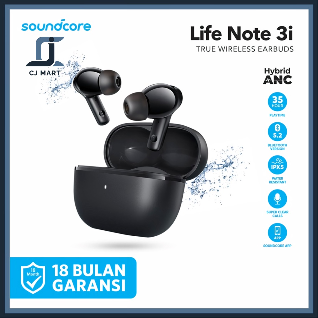 Earphone TWS Anker Soundcore Life Note 3i ANC A3983