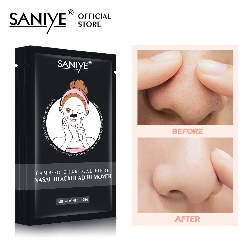 SANIYE Blackhead Mask Pembersih Komedo Black Mud Nose Jerawat  Deep Cleansing Blackhead Remove BH001