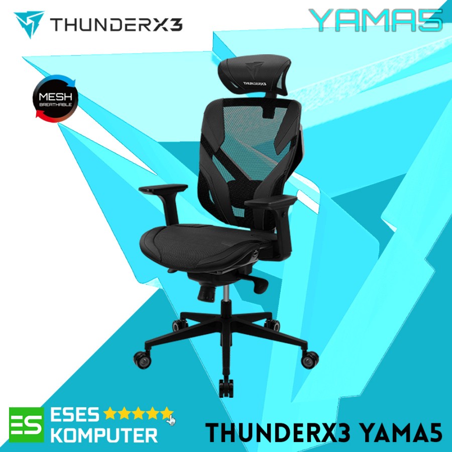 Gaming Chair ThunderX3 YAMA 5 Black | Ergonomic Gaming Chair