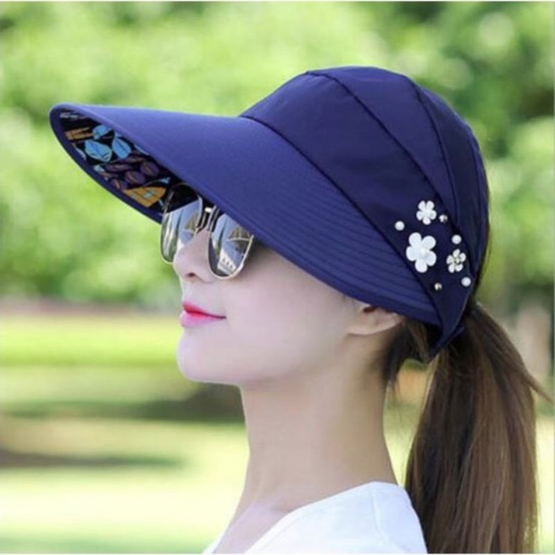 Topi Visor Lipat Wanita Pelindung Sinar UV / Topi golf TOPI VISOR