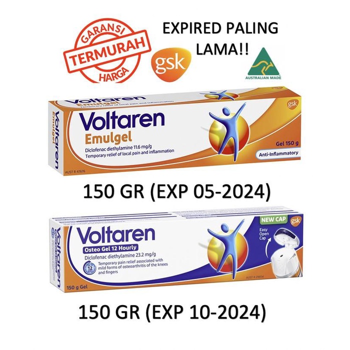 Voltaren Emulgel Osteo Gel 12 Hourly 150 gr Australia Krim Nyeri Otot