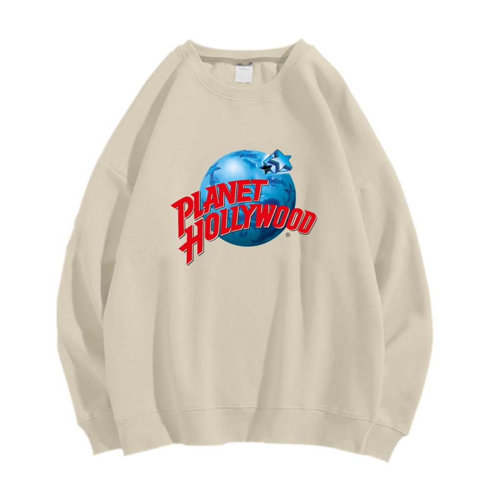 PLANET HOLLYWOOD SWEATER CREWNECK PRIA WANITA Size M-XXL GAWA