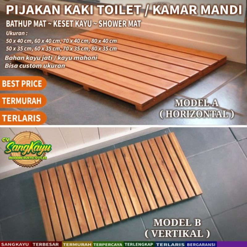 Keset kamar mandi shower mat bathup mat pijakan kaki kaki toilet mat