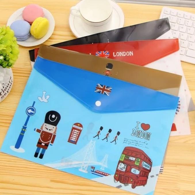 

File Folder Document A4 LONDON / Map dokumen buku berkas Motif London