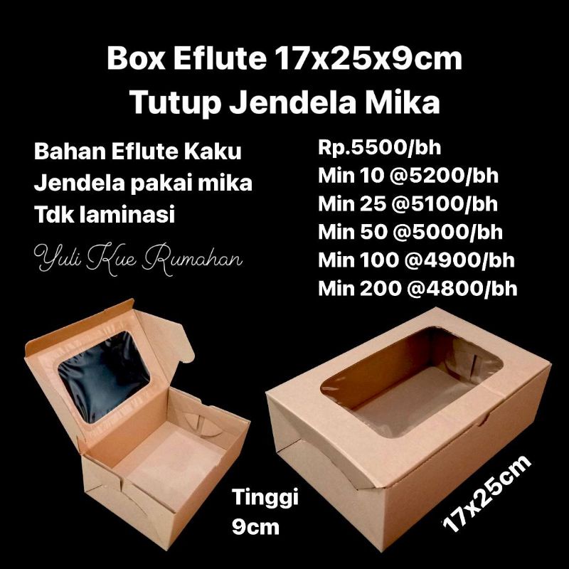 

Box Eflute 17x25x9cm Tutup Jendela mika