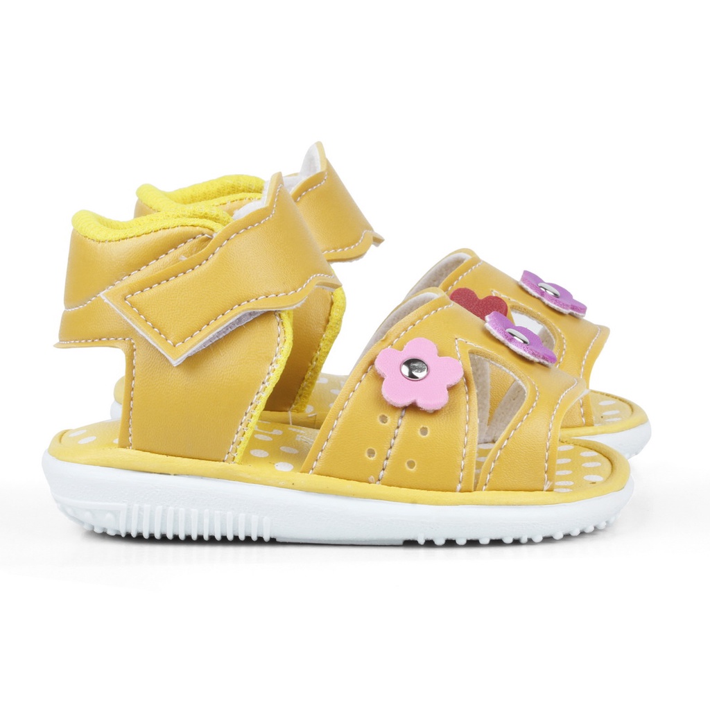 Sandal Perempuan Usia 1 2 Tahun Bunyi Model Terbaru JB03 Kuning