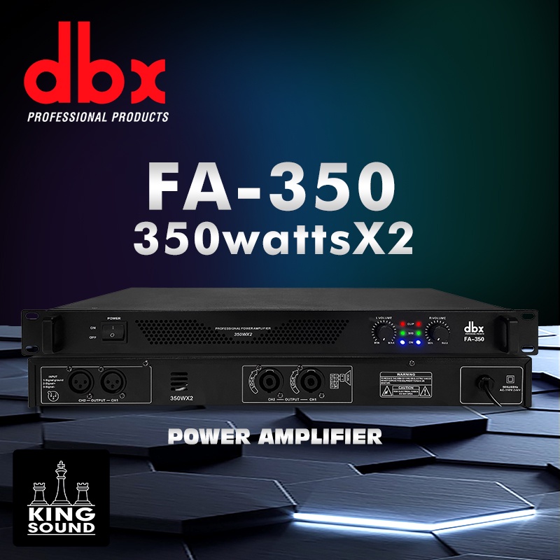 [COD] DBX FA-350 Power Amplifier 2 channel RMS 350W + 350W high power murni post-stage digital power