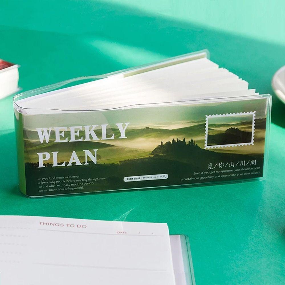 Lanfy Memo Pads Perlengkapan Kantor Kreativitas Temukan Gunung Dan Sungai Anda Seri Buku Jadwal Hard Cover Tulisan Pad Paket Mingguan