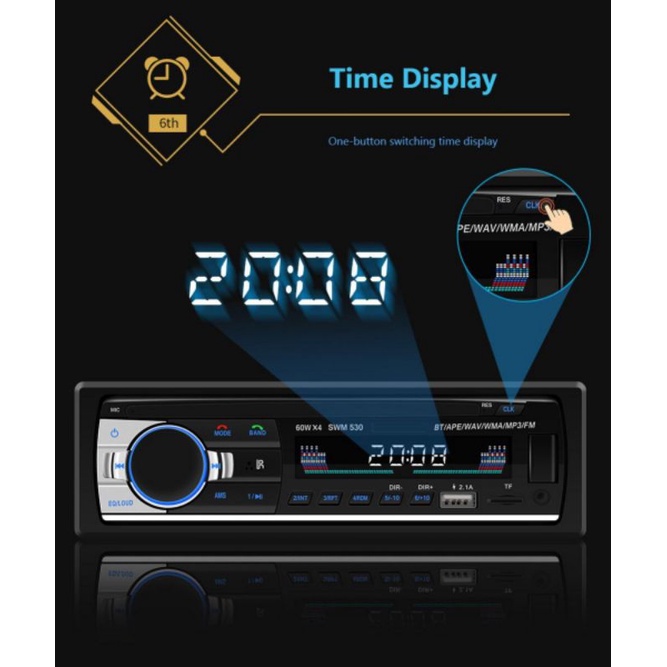 Head Unit Tape Audio Mobil Bluetooth Car MP3 Player JSD-530