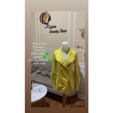blazer import balmain kuning