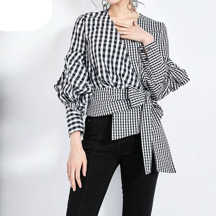 Baju Atasan Muslimah Korean Style Selin Top Blouse Wanita Fashion Muslim Kekinian Pakaian Kerja Blus