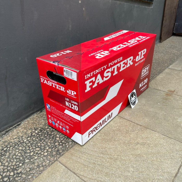 Accu Faster Jp N120 12V 120Ah - Aki Basah