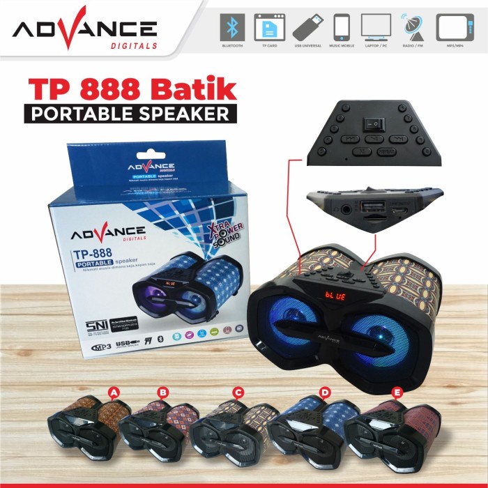 speaker aktif bluetooth advance tp888 / speaker portable bluetooth advance tp 888 / speaker bluetoot