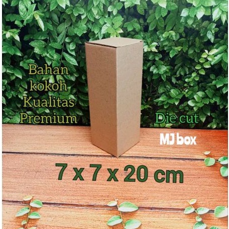 

kardus karton uk, 7x7x20 cm... die cut currageted, dus packing botol dll,