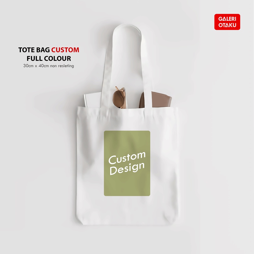 Galeri Otaku - Totebag Kanvas Custom Sublime - Totebag Resleting Kanvas Premium Grade A