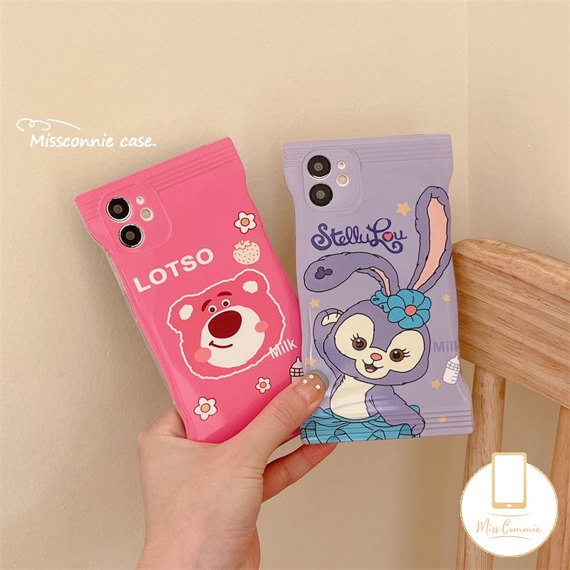 Soft Case Motif Kartun Beruang Strawberry Untuk iPhone 8 7 6 6s Plus 11 12 13 14 Pro Max 14 Plus XR X Xs Max SE 2020