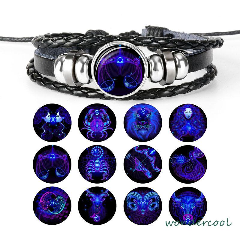 Gelang konstelasi Gelang Zodiak Import Gelang Manik-manik Batu-Won