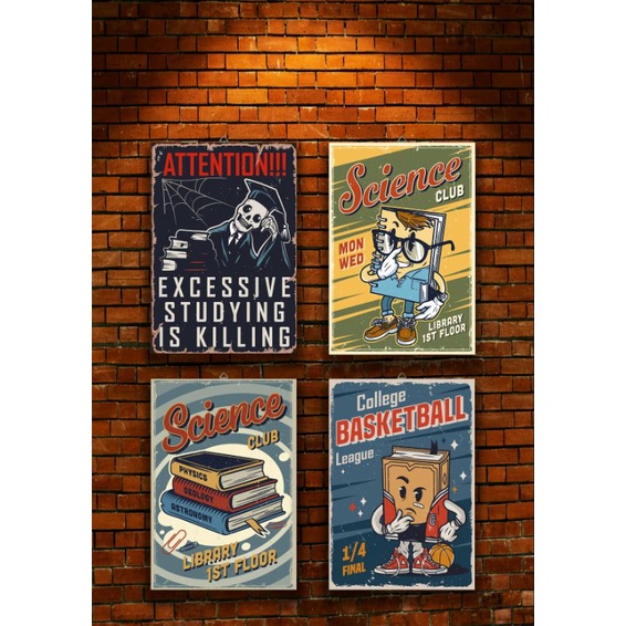 Jual Poster Kayu Vintage Retro Aesthetic Keren Murah Hiasan Dinding Hiasan Rumah Hiasan Poster