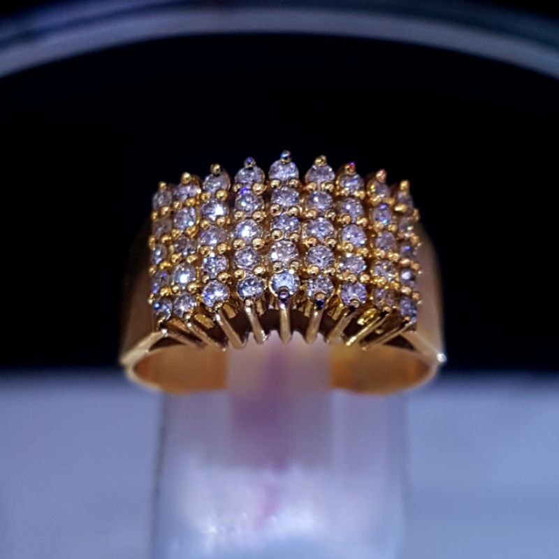 Cincin Berlian Emas Kuning Natural