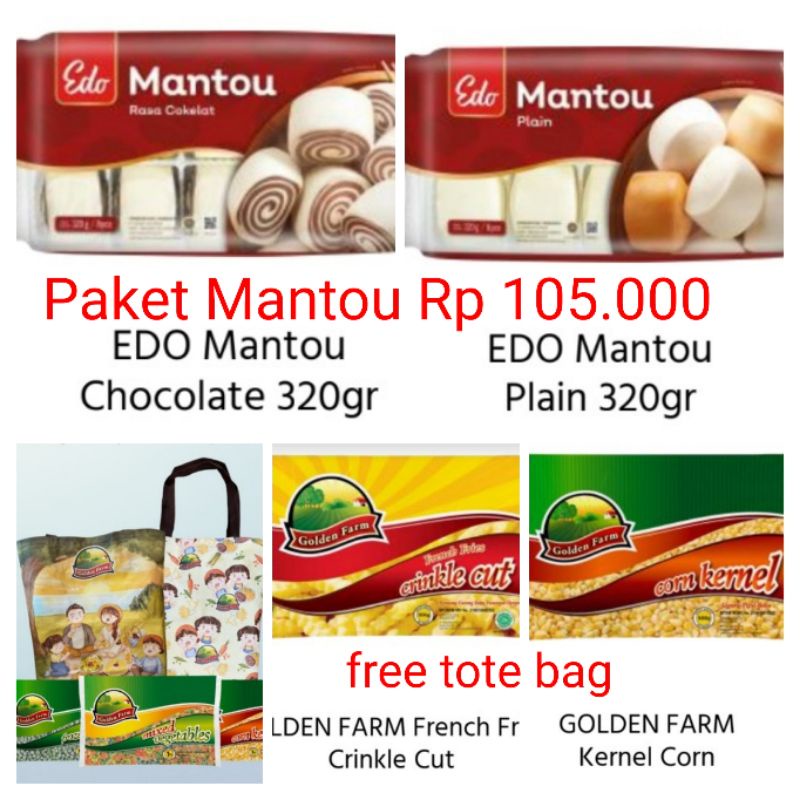 

paket frozen food mantou promo free tote bag