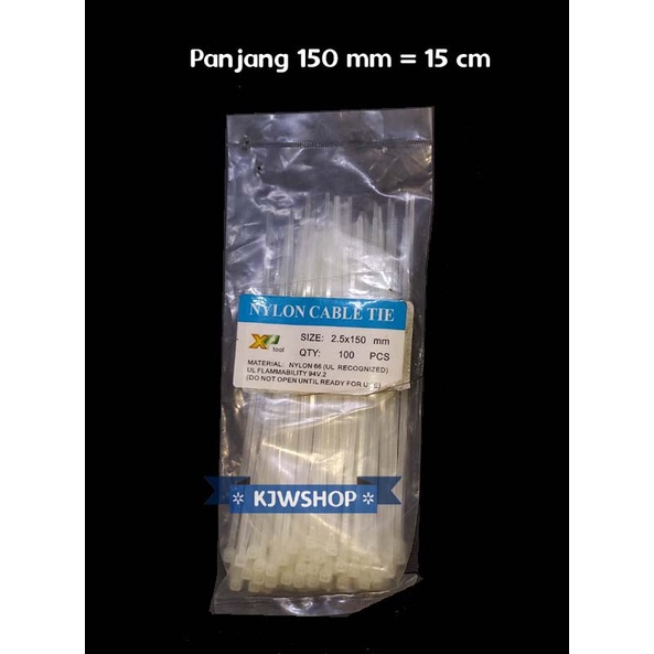 Kabel Ties Putih 15cm Cable Tie 15 cm Kabel Tis 150mm Tali Ikat Putih Panjang 150 mm Kabel Pengikat 