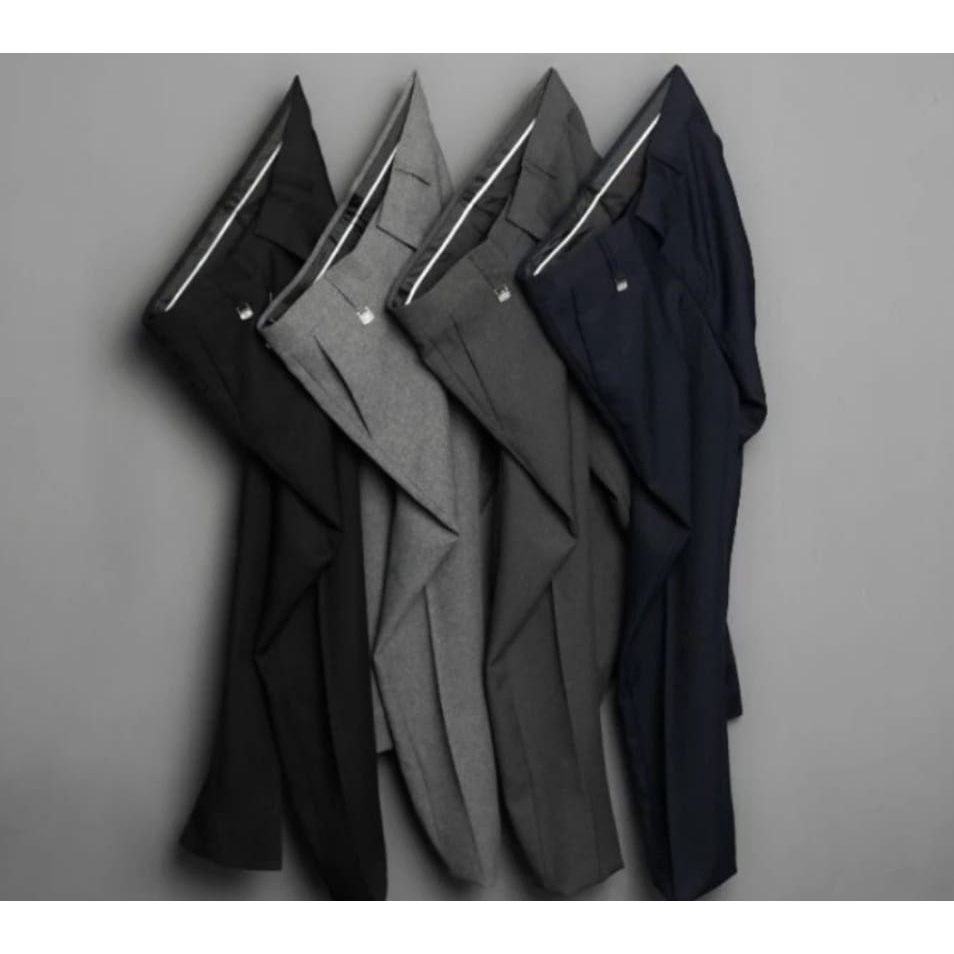 Celana Formal Pria Kerja Standar Kantor Bahan Kain Teflon Size 27-40 Murah Adem Cadinal