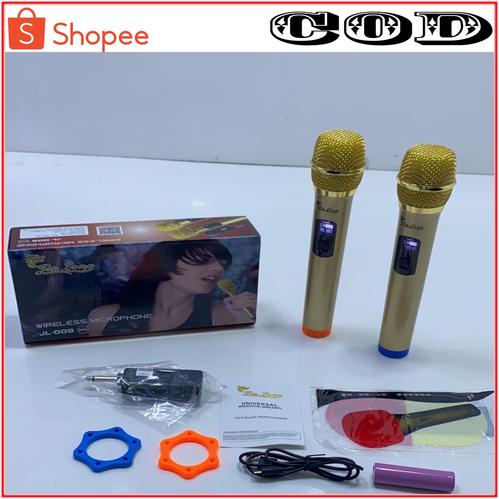 mic wireless double jin long jinlong jl008 BERGARANSI RESMI