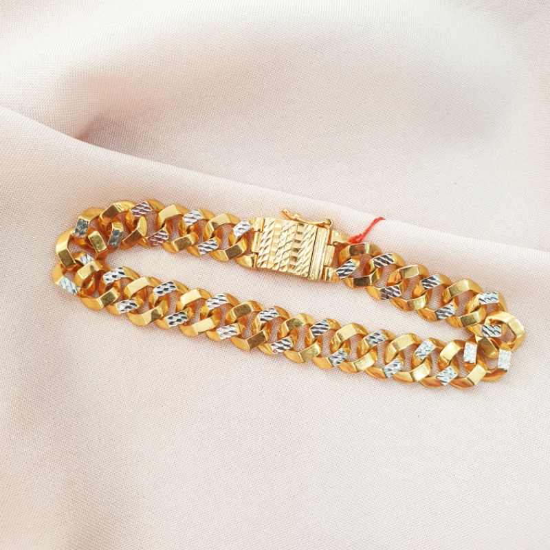 Gelang rantai sisik naga emas asli kadar 300