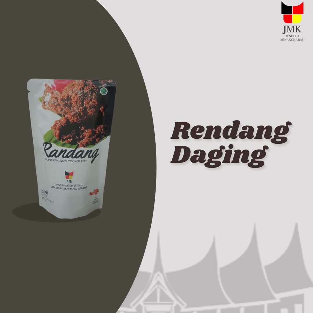 Jual Makanan Khas Minangkabau Rendang Daging Sapi Jmk Shopee Indonesia 