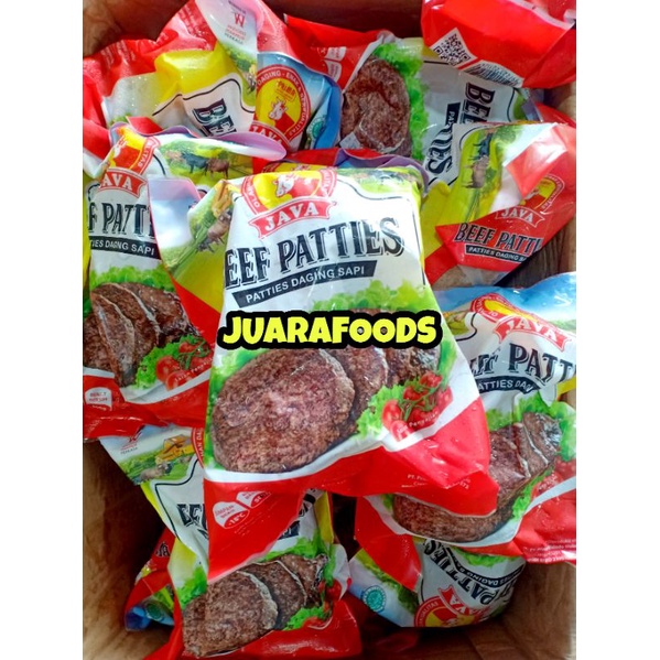 Daging Sapi Burger JAVA Beef Patties 500 gr Isi 10