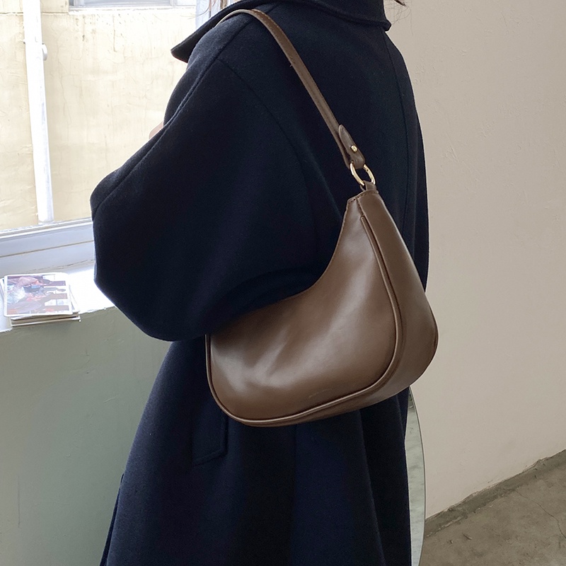 Suhao French niche tas tangan wanita musim panas 2021 baru trendi fashion abad pertengahan tas ketiak tas sabit tas messenger all-match