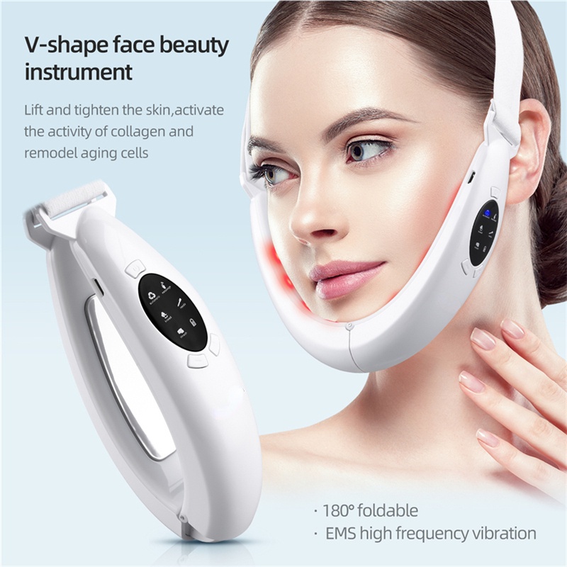 V Face Shaping Belt EMS Face Slimming Massager Double Chin Remover V Mengangkat Wajah Dan Mengencangkan EMS Arus Mikro