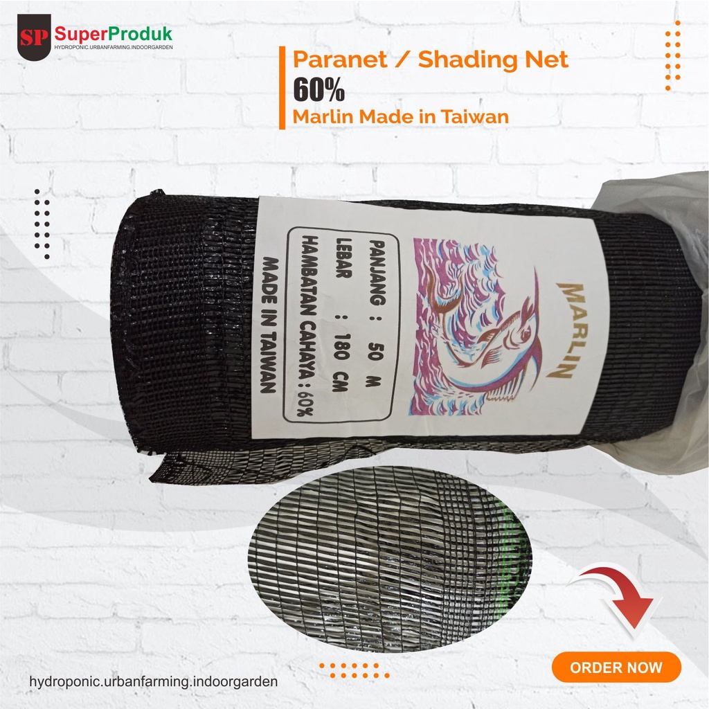 Paranet 60% lebar 1,8m Marlin Paranet Import 1roll