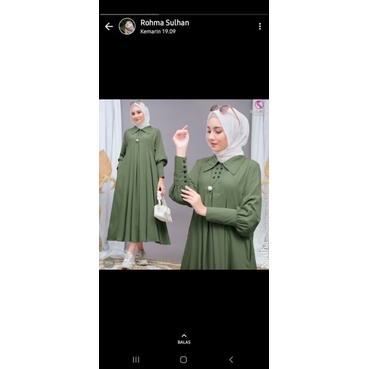nadha midi dress warna army