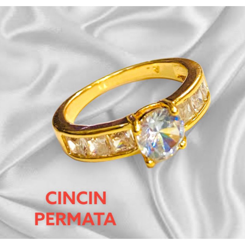 cincin wanita //cincin permata //perhiasan lapis emas//cincin //perhiasan