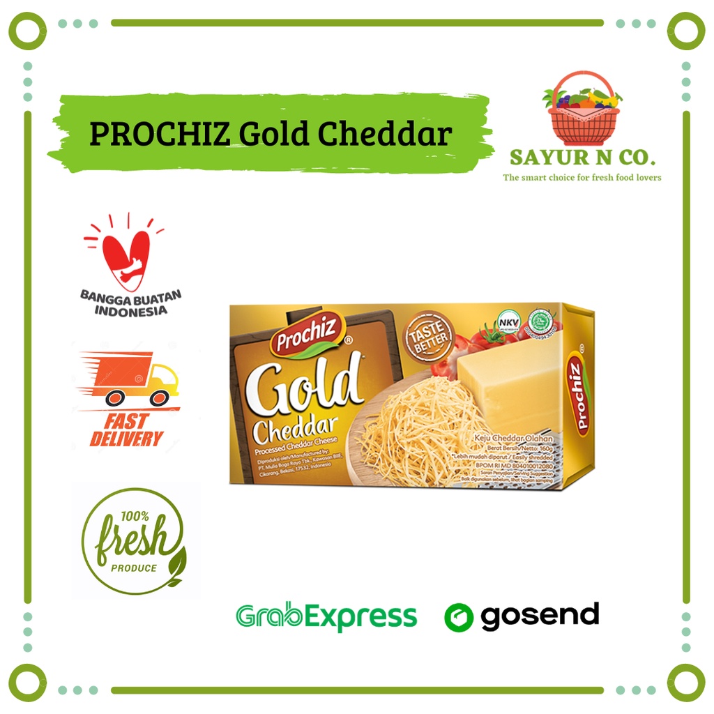 

PROCHIZ Gold Cheddar / Keju Cheddar 160gr | Sayur N Co Bekasi