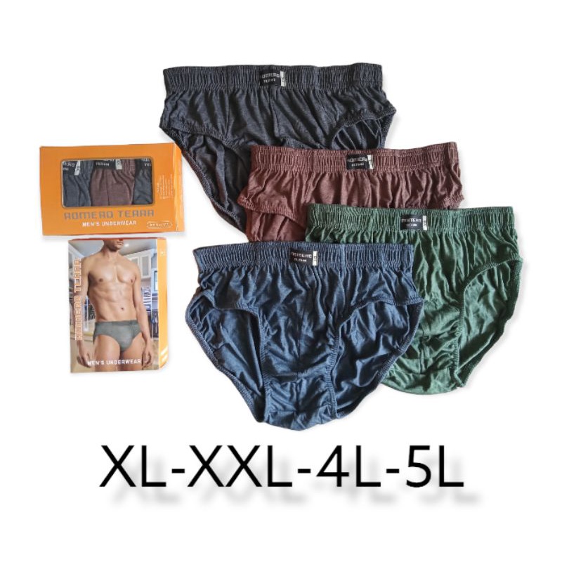 Celana Dalam Pria Big Size Jumbo isi 3 Romero Terra