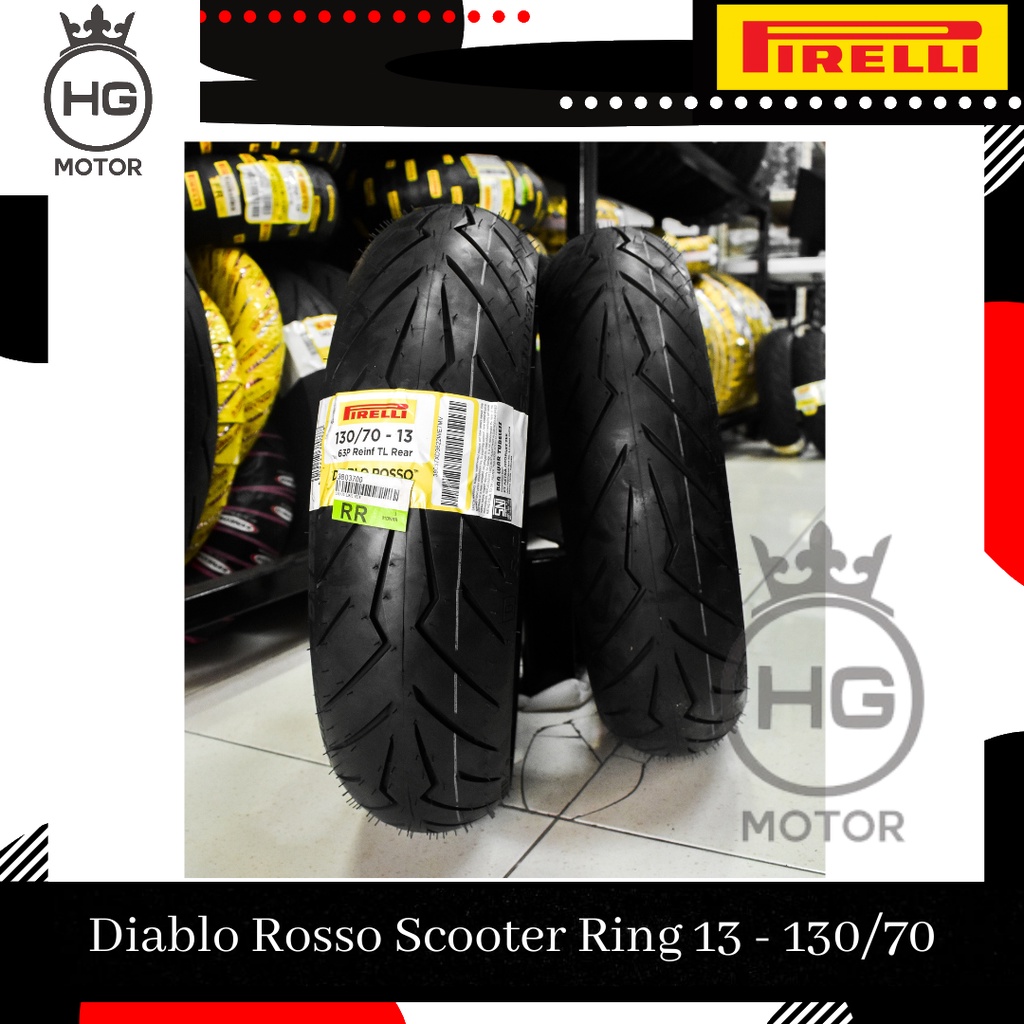 Ban Belakang Pirelli Diablo Rosso Scooter 130/70 13 NMax dan Pcx 160