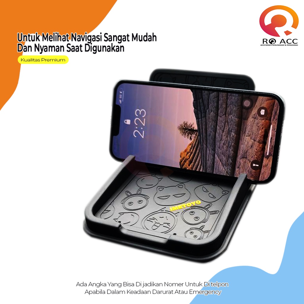 [RO ACC] SF-06 PHONE HOLDER HP ANTI SLIP DASHBOARD MOBIL / RUMAH WITH NUMBER