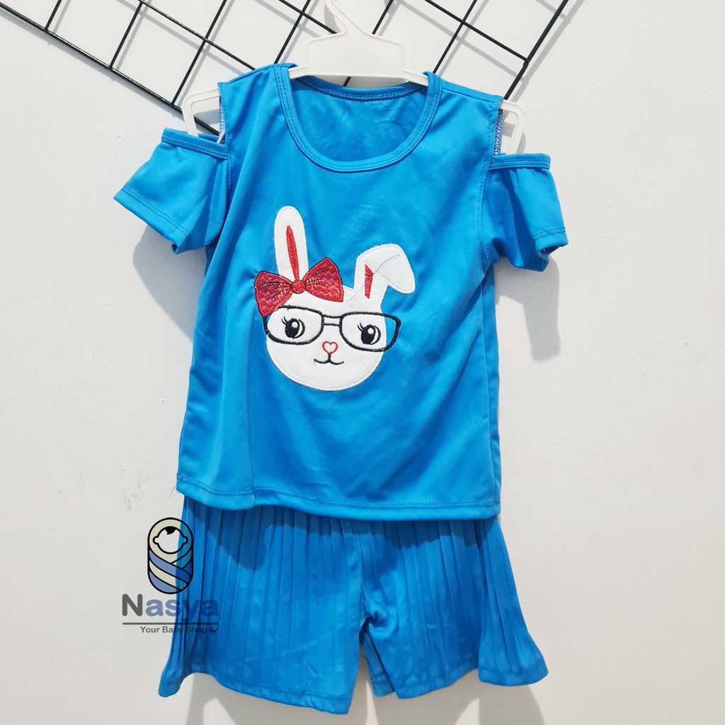 (MM-015) Setelan baju bayi 3-12 bulan motif cartoon hewan lucu